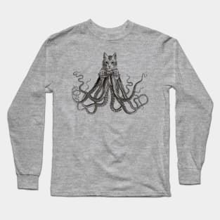 Octopussy | Half Cat Half Octopus | Hybrid Animals | Vintage Style | Long Sleeve T-Shirt